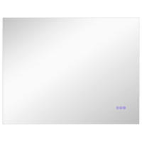BADEZIMMERSPIEGEL Antibeschlag-Badezimmerspiegel mit einstellbarer Helligkeit und Farbe, 80 x 60 x 4 cm - Transparent, Glas (4/60/80cm) - Vallsero