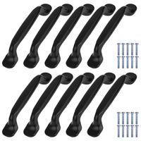 MÖBELGRIFF Schwarz 10er-Set 96 mm Aluminium - Schwarz, Metall (0.18/1.8/1.3cm)