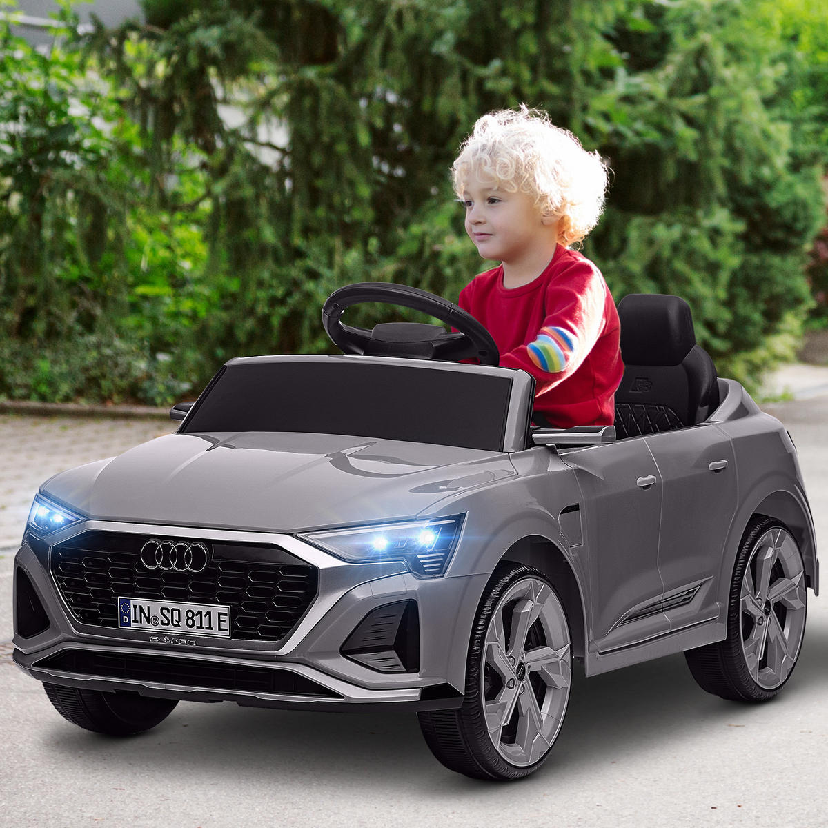 ELEKTRO-KINDERAUTO DE-13158 2,4G Fernbedienung Grau - Grau, Kunststoff (98/49.5/43cm) - ComfortXL