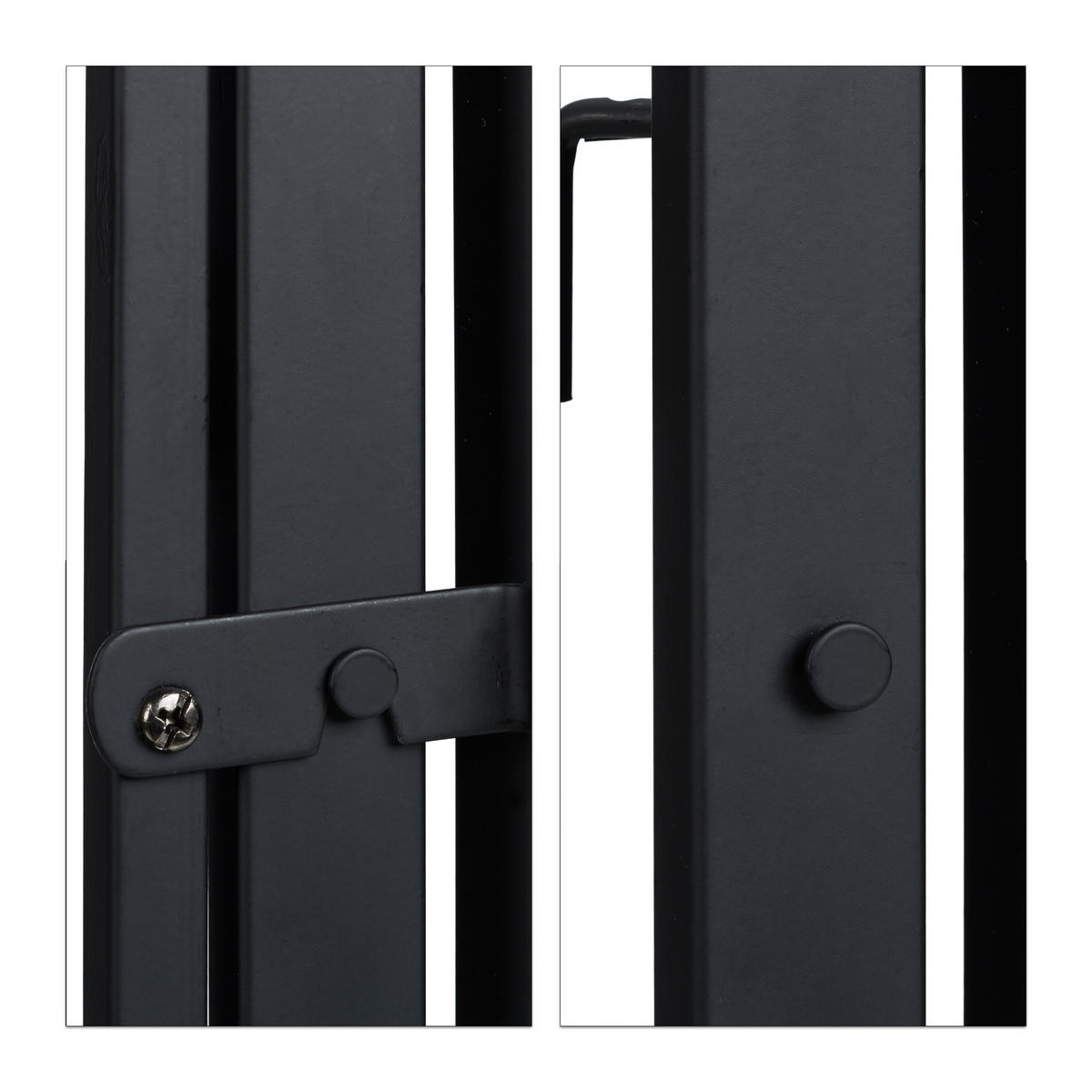 KAMINSCHUTZGITTER Schwarz H 76 cm - Schwarz, Metall (220/1.3cm) - Relaxdays