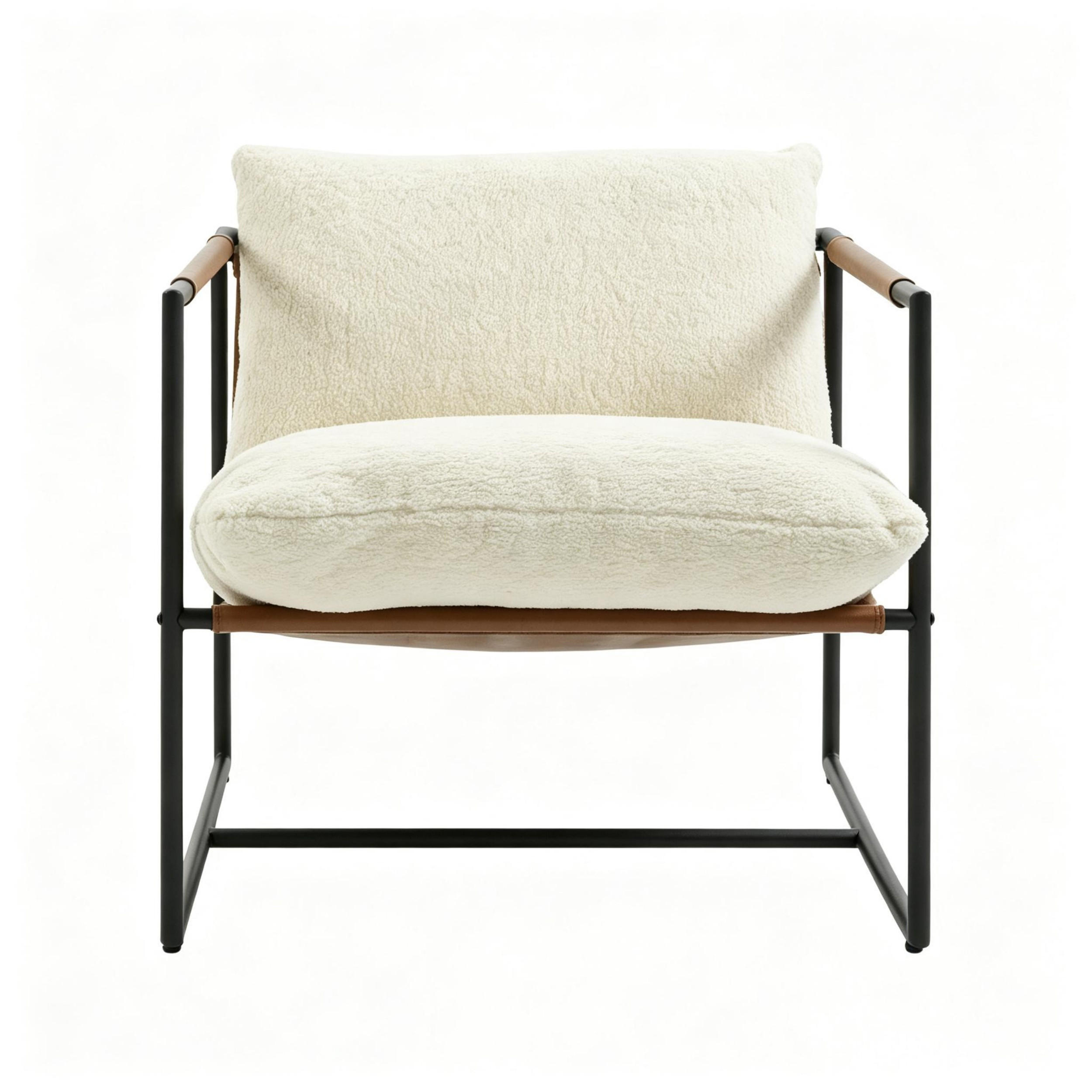 SESSEL Bouclette-Stoff mit großem Sitz, DE-42182, Creme - Creme, Metall (77/80/91cm) - ComfortXL