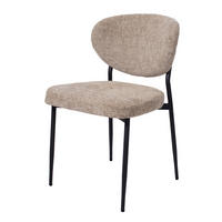 ESSZIMMERSTUHL 2er Set 2er Set aus Stoff, taupe - Taupe/Schwarz, Textil/Metall (57/80/58cm) - Giga Meubel