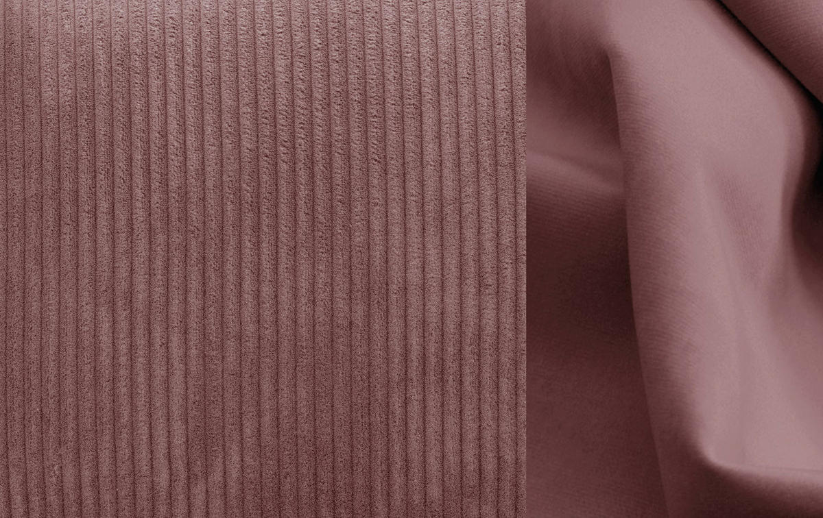 ECKSOFA TAUER 5-Sitzer, altrosa - Schwarz/Altrosa, Holzwerkstoff/Kunststoff (294/173cm) - Courtois Laville