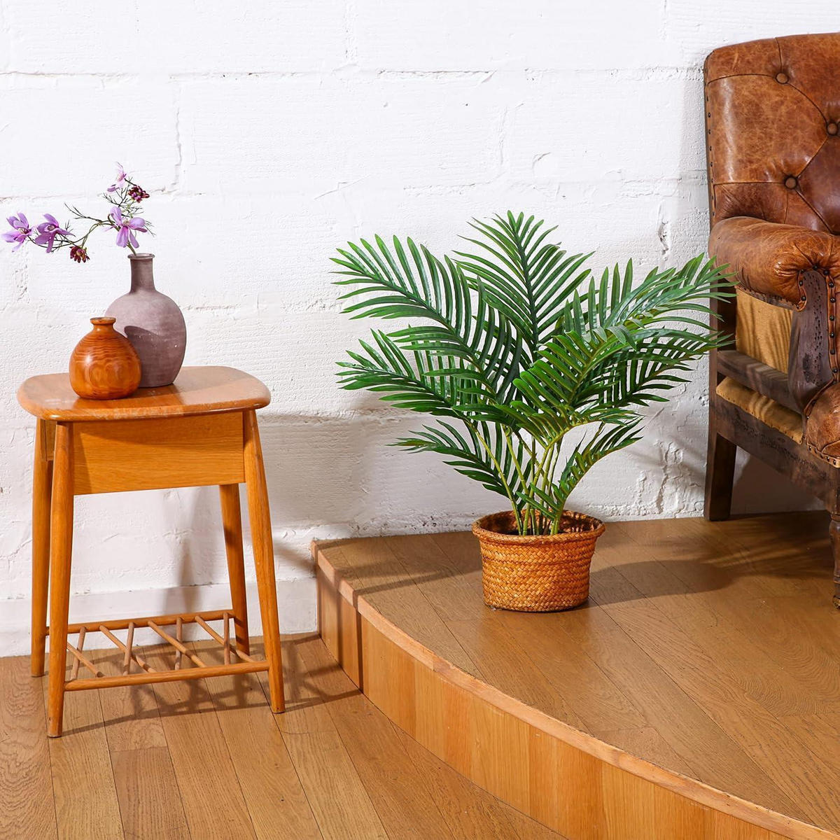 KUNSTPALME Areca 60 cm im Topf - Grün, Kunststoff (61cm)