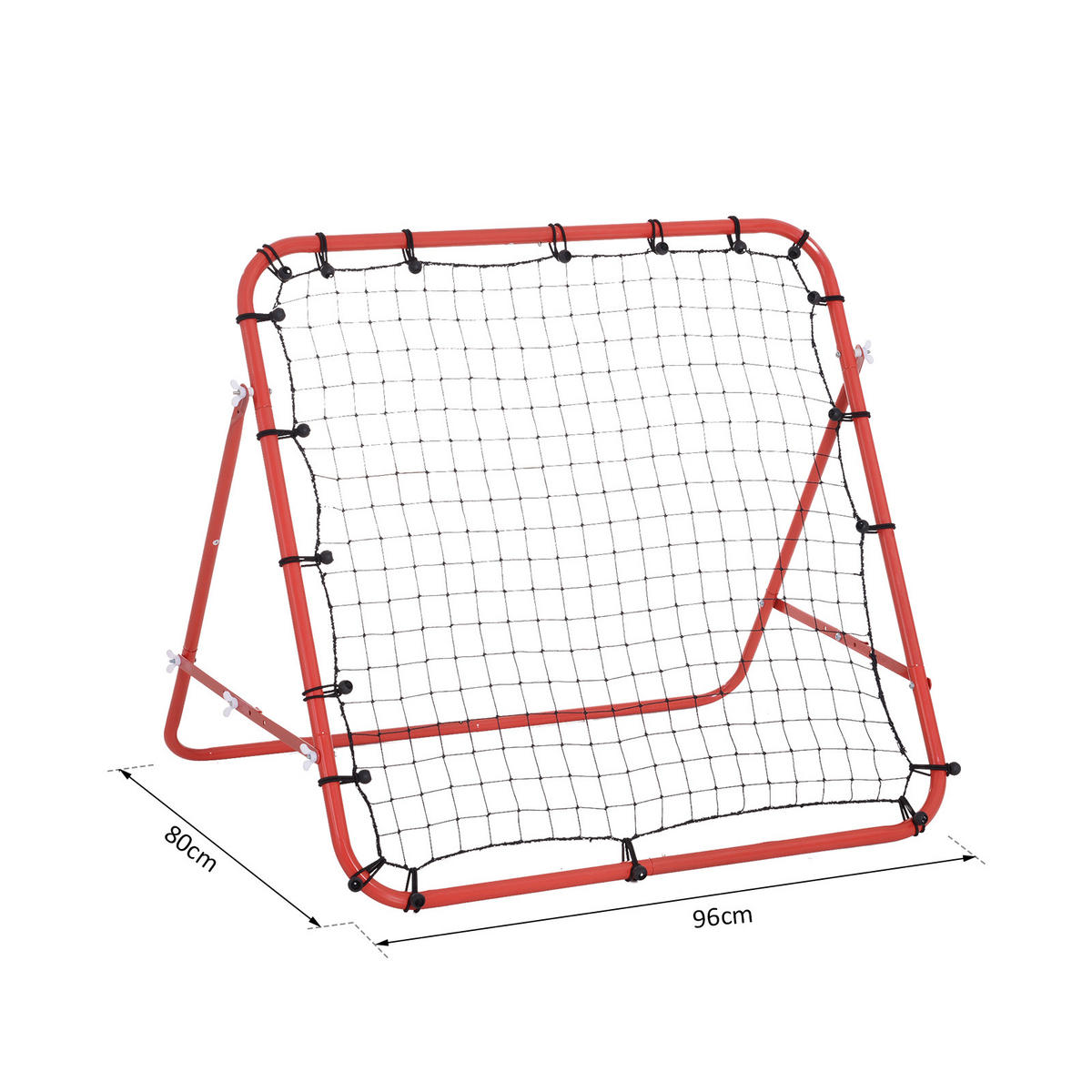 REBOUNDER, PE, Rot/Schwarz, 96L x 80B x 96H cm - Rot/Schwarz, Metall (80/96cm) - HOMCOM