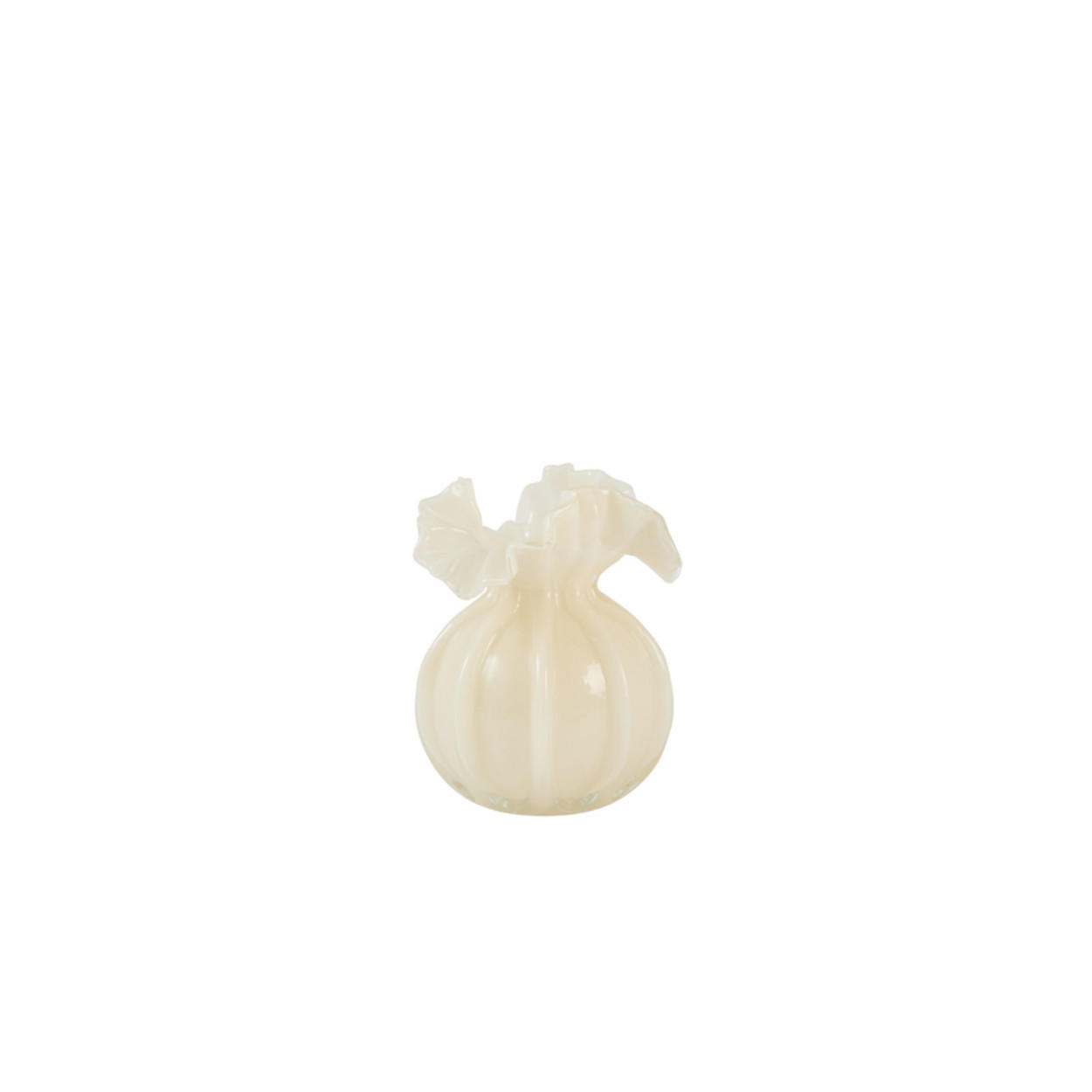 VASE Xerea - Weiß - 12/12/17 cm - Weiß, Glas (17cm) - Light & Living