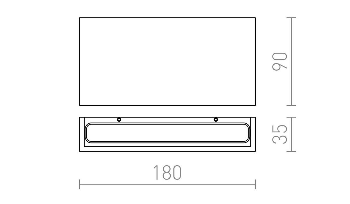 AUSSENLEUCHTE TORINO Schwarz 10 W IP54 - Schwarz, Metall (35/18/9cm) - Rendl