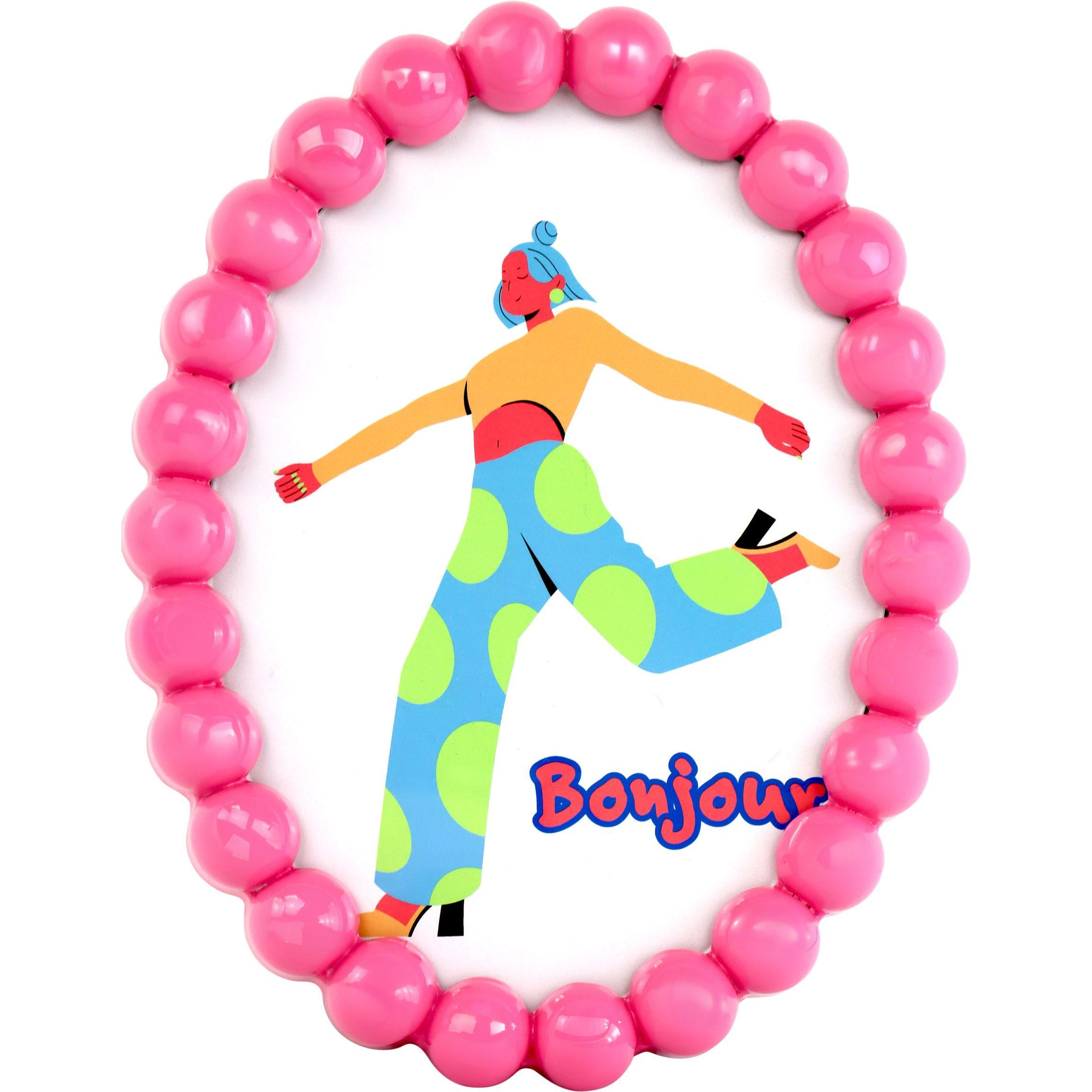 DEKOOBJEKT Bonjour 16/21/2 cm - Rosa, Glas (16/2/21cm) - FURNARO