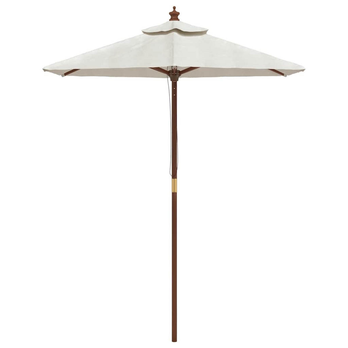 SONNENSCHIRM Mit Holzmast Sandfarben 196/231 Cm - Weiß, Holz (196/196cm) - vidaXL