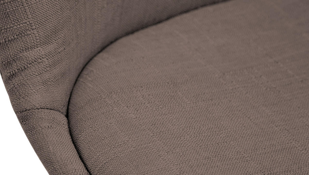STUHL Stoff taupe - Taupe/Eukalyptusholzfarben, Holz/Textil (48/84/55cm) - CLP