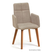 ARMLEHNSTUHL (2er-Set) Dardana 52x92x60 Eiche geölt/Natur - Eichefarben/Naturfarben, Kunststoff (60/92/52cm) - 58aufmkessel