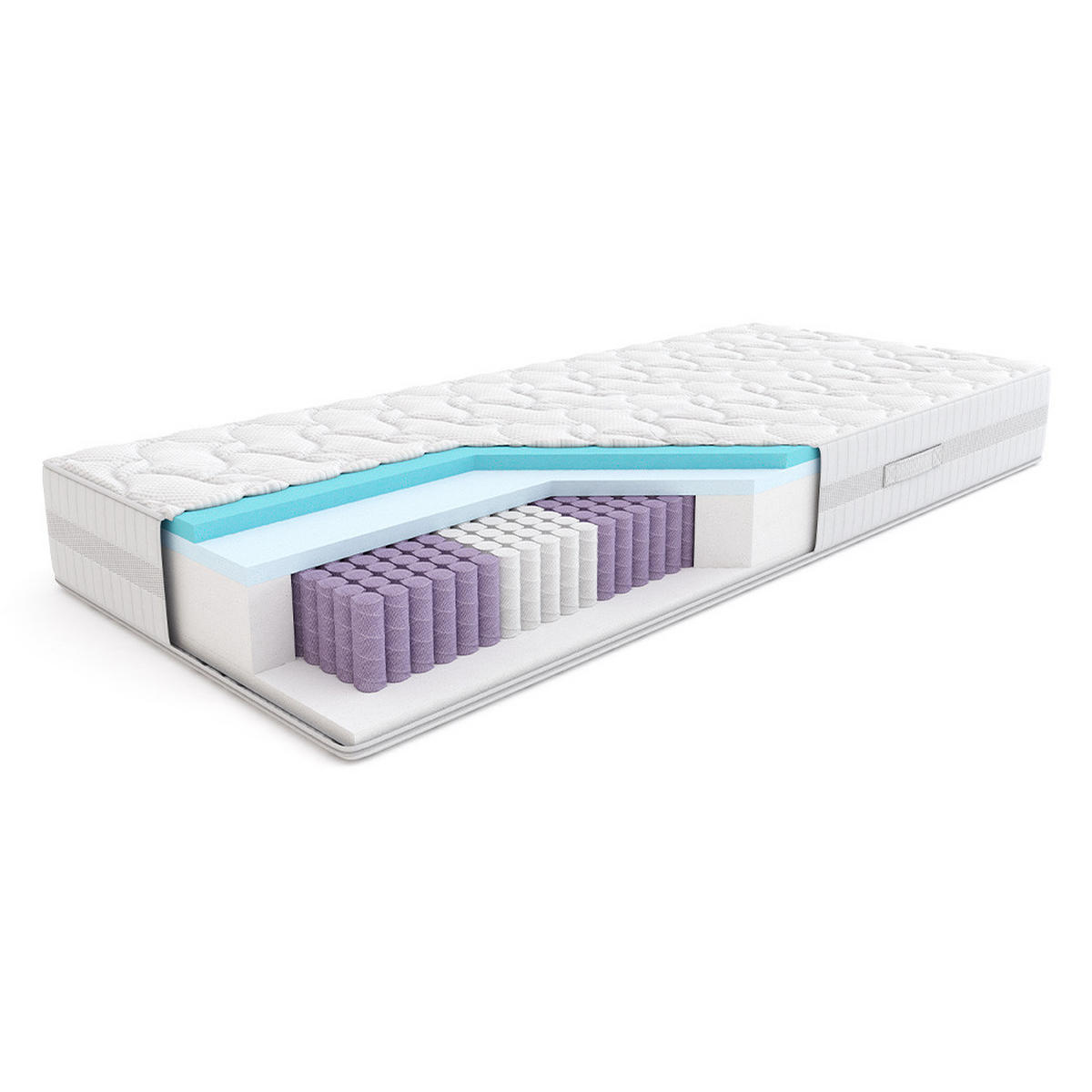 TASCHENMATRATZE Select Dynamic - Weiß, Textil (180/200cm) - Mr Mattress