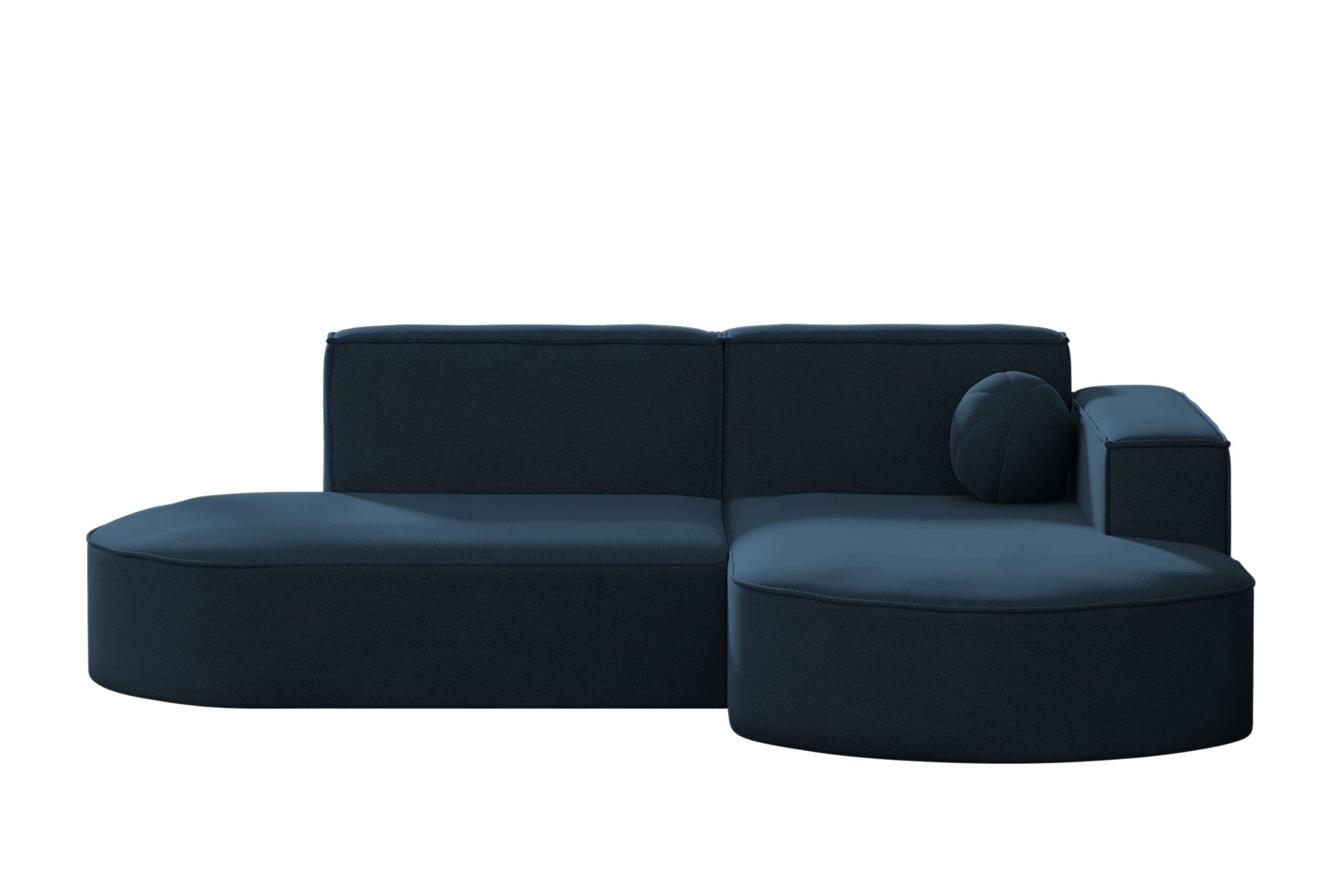 GARTENECKSOFA L-Form Designer Modena Studio Patio Marineblau Rechts - Blau, Holz/Textil (236/78/165cm) - Kaiser Möbel