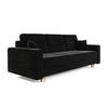 SOFA Bergen mit Schlaffunktion - Schwarz, Textil (234/90/95cm) - SIMKAM Furniture