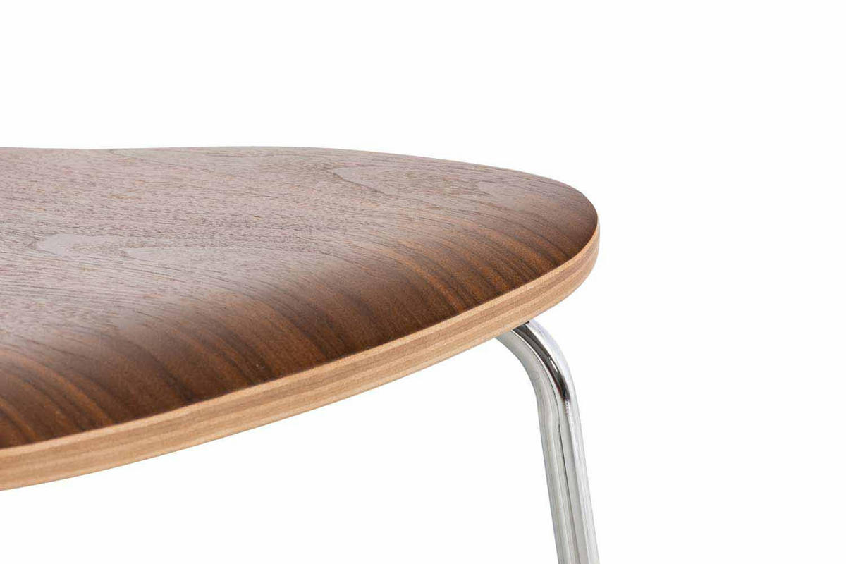 BESUCHERSTUHL Holz Walnuss - Walnussfarben, Holz/Metall (43/84/50cm) - CLP