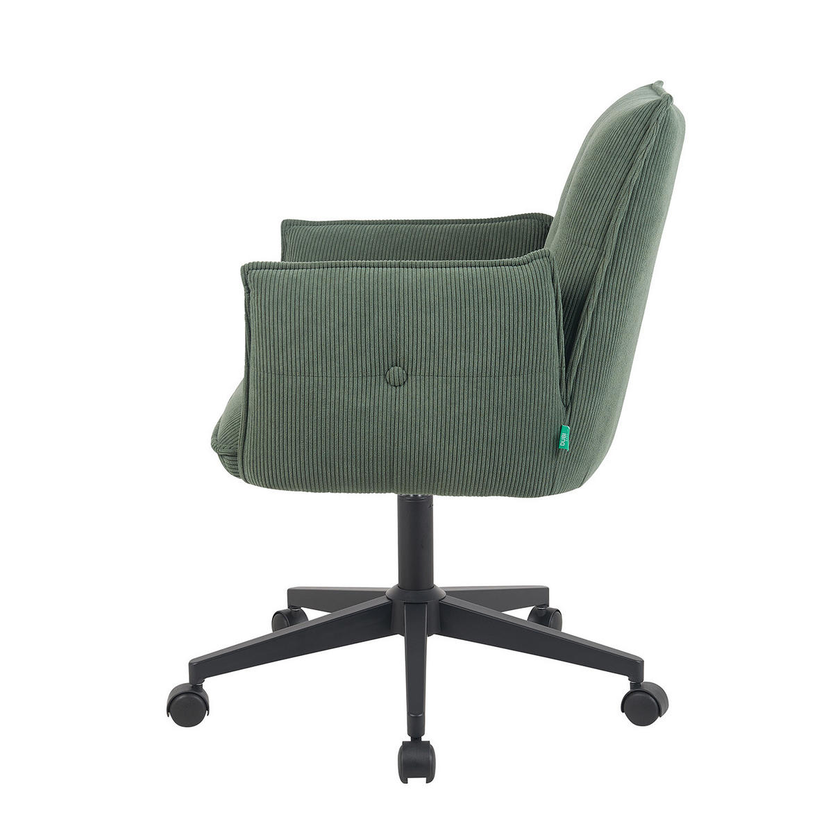 BÜROSTUHL Mika-Malu - Schwarz/Grün, Textil/Metall (60/85/63cm) - DUBI Möbel