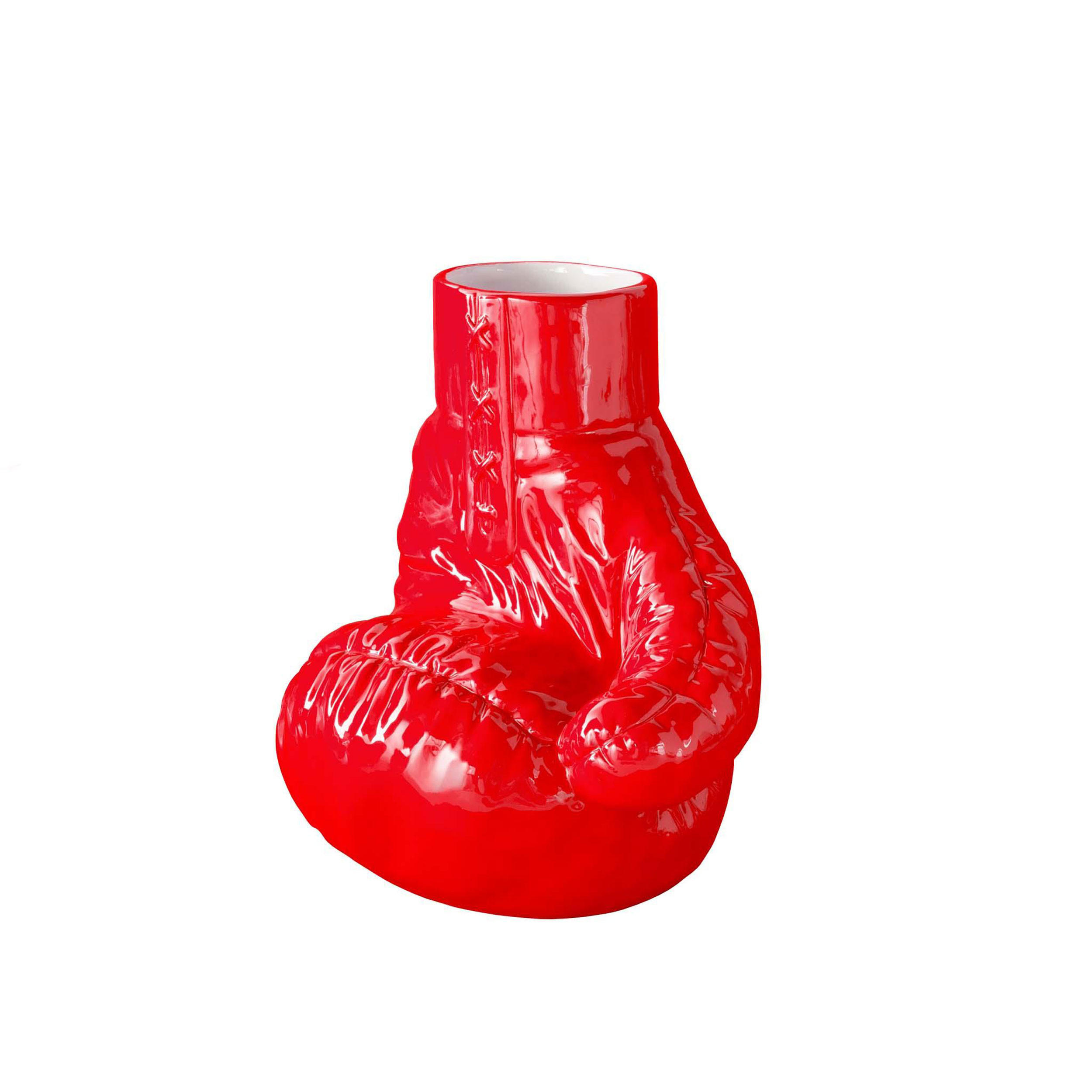 BLUMENVASE Icons of Sport Boxhandschuh, Dolomit, Rot - Rot, Keramik (26cm) - Donkey Products