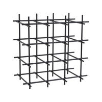 WEINREGAL Malbec Schwarz - Schwarz, Metall (40/40/25cm) - LOFT42