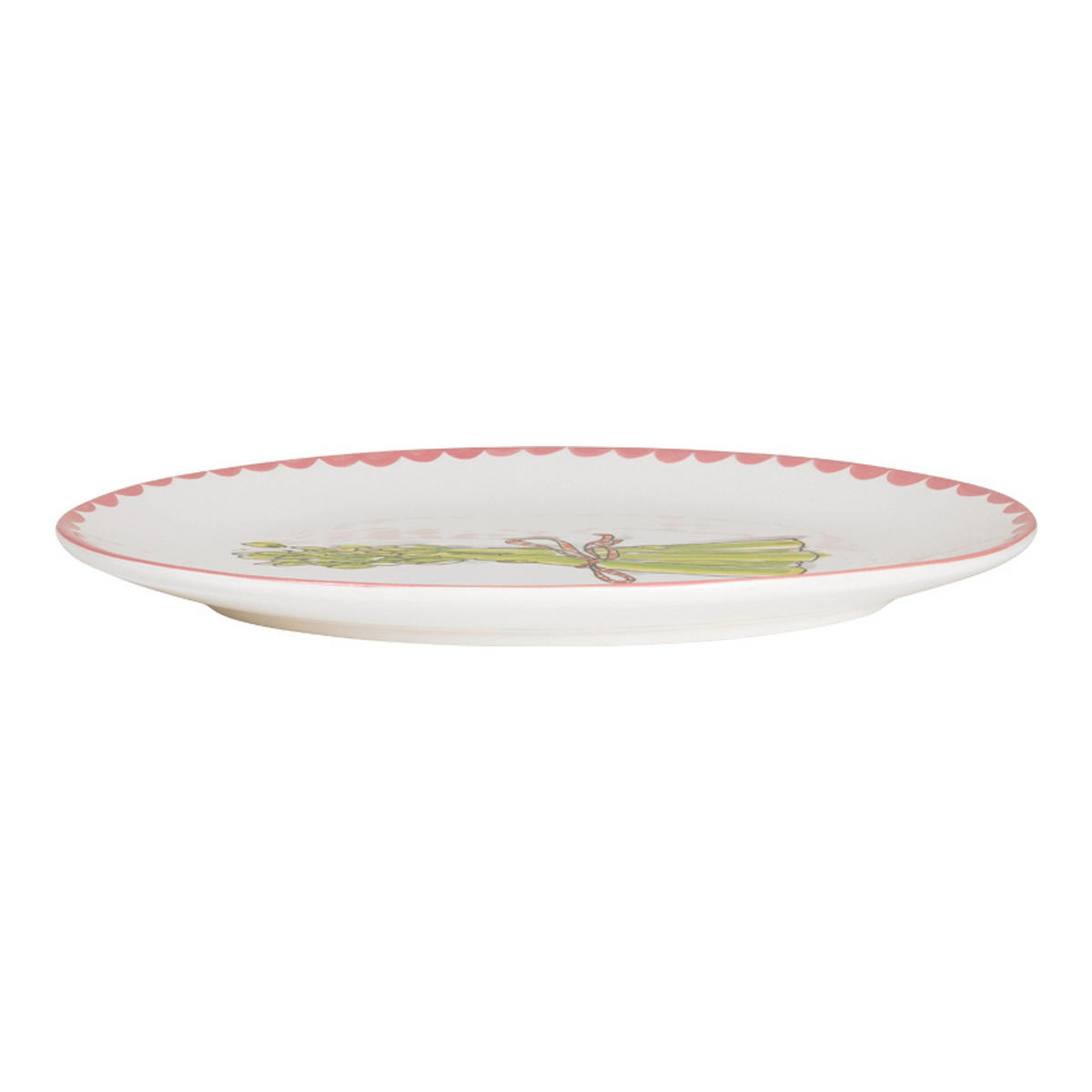 TELLER Spargel in Bunt - 27cm - Multicolor, Keramik (27/19.4/2.1cm) - Blond Amsterdam