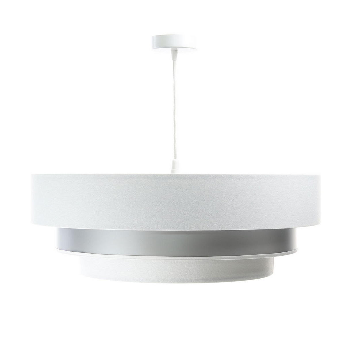 HÄNGELEUCHTE Silber 60/20 cm - Weiß, Kunststoff (60/1/20cm) - ONZENO