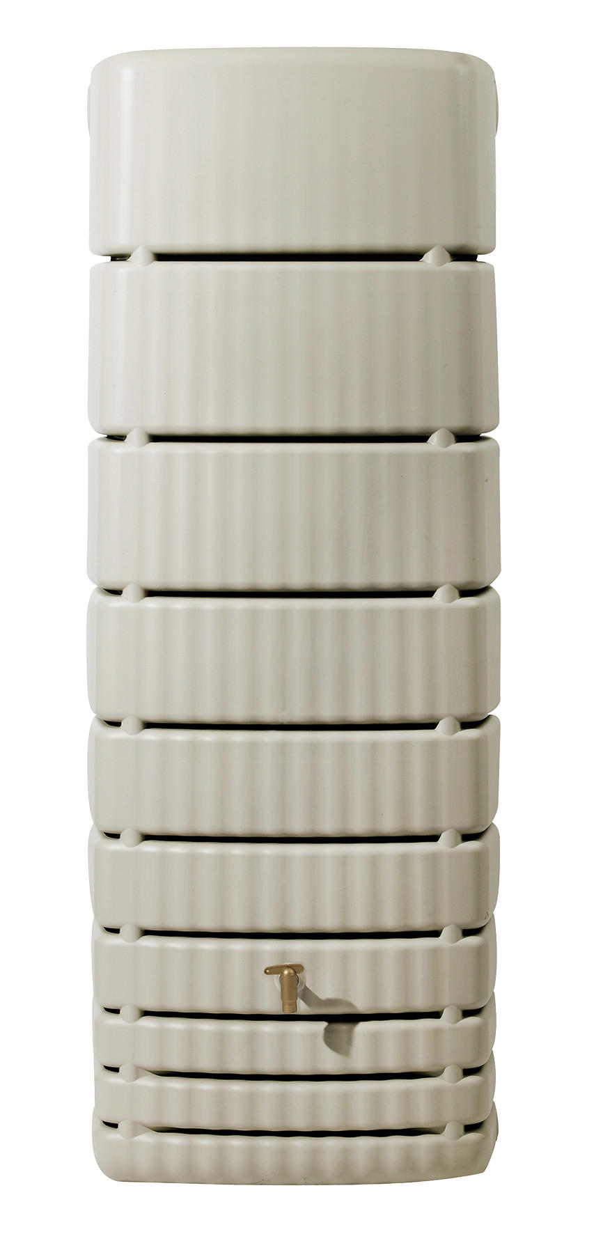 WANDTANK Komplett-Set 650 L sandbeige inkl. Kunststoff-Auslaufhahn und Fallrohranschluss - Sandfarben, Kunststoff (79/210/52cm) - 4rain