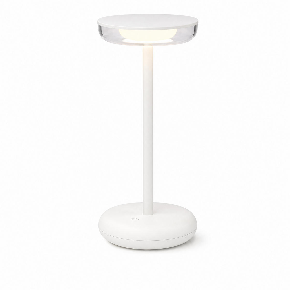 LED-TISCHLAMPE Weiß Dimmbar Akku 1800mAh 180lm warmweiß Touch USB-C Nachttischleuchte Höhe 27,4 cm - Weiß, Kunststoff (11/11/27.4cm) - Northpoint
