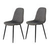 SCHALENSTUHL-SET 2 Stück Mira - Samtvelour Grau - Schwarz/Grau, Textil/Metall (44/89/53.5cm) - Hela Vertriebs GmbH