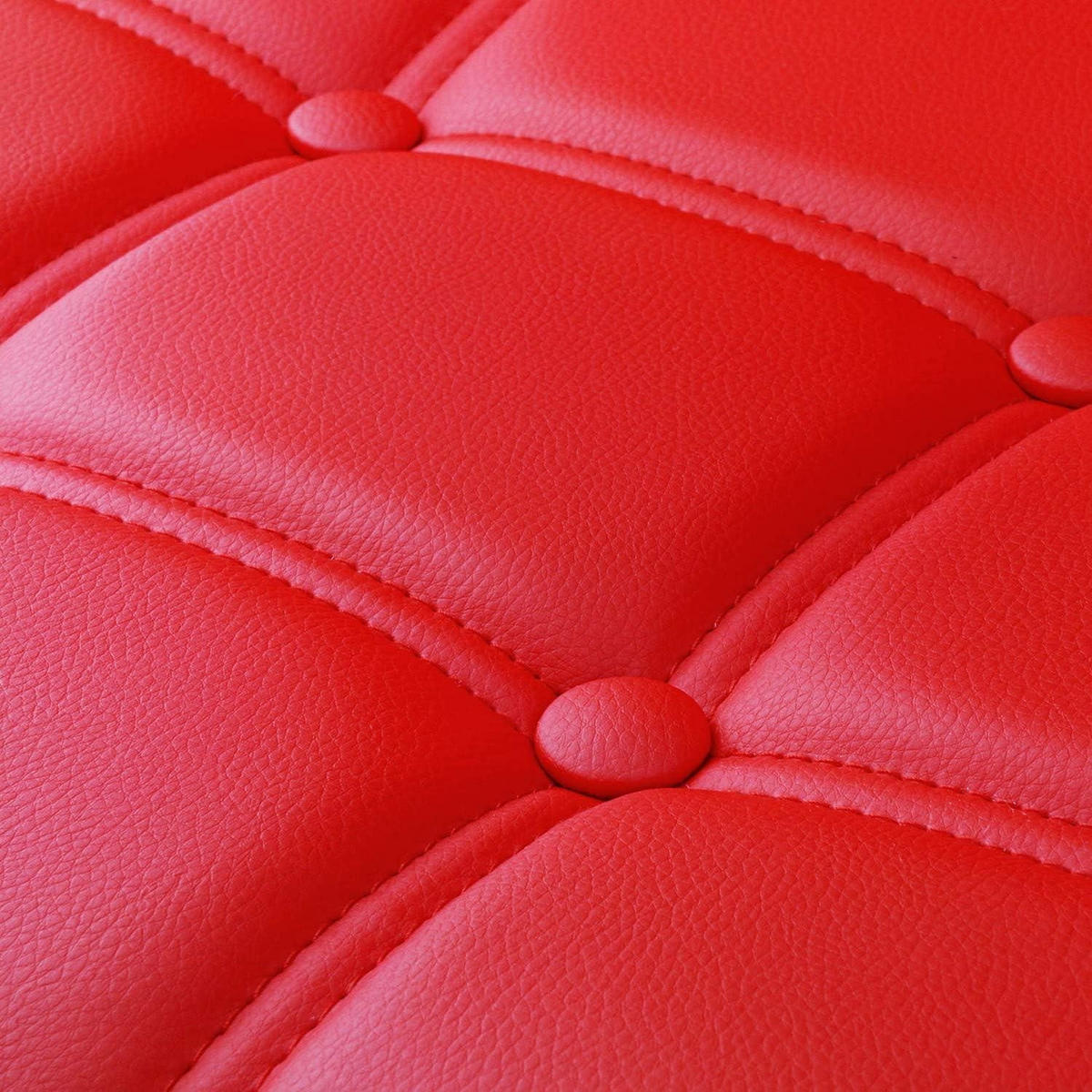BARHOCKER 2er-Set Kunstleder Rot höhenverstellbar - Rot, Kunststoff (40/112/37cm)