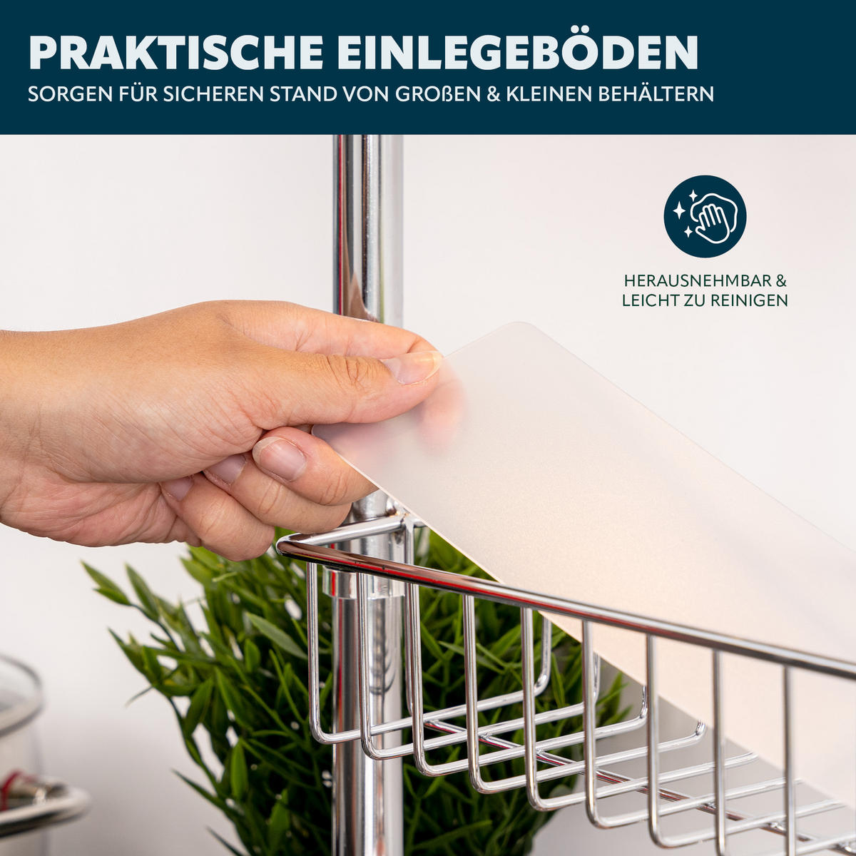 TELESKOP-GEWÜRZREGAL, silber, Metall - Chromfarben, Metall (55/80/14cm) - bremermann