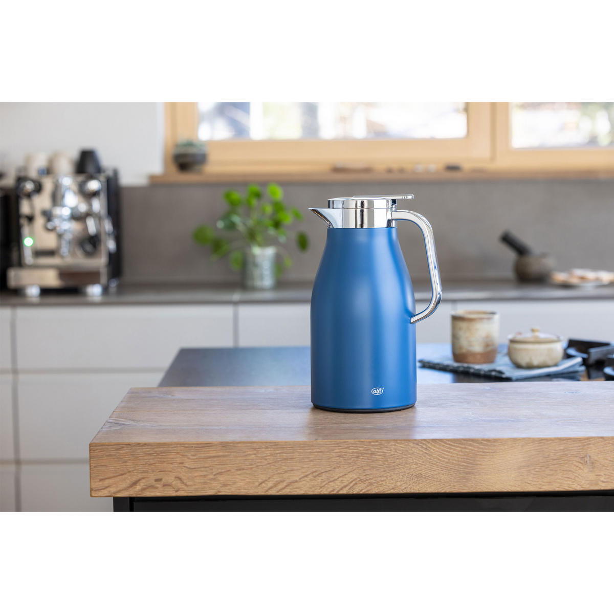 ISOLIERKANNE SKYLINE deep water mat 1 L - Silberfarben, Metall (1L) - Alfi