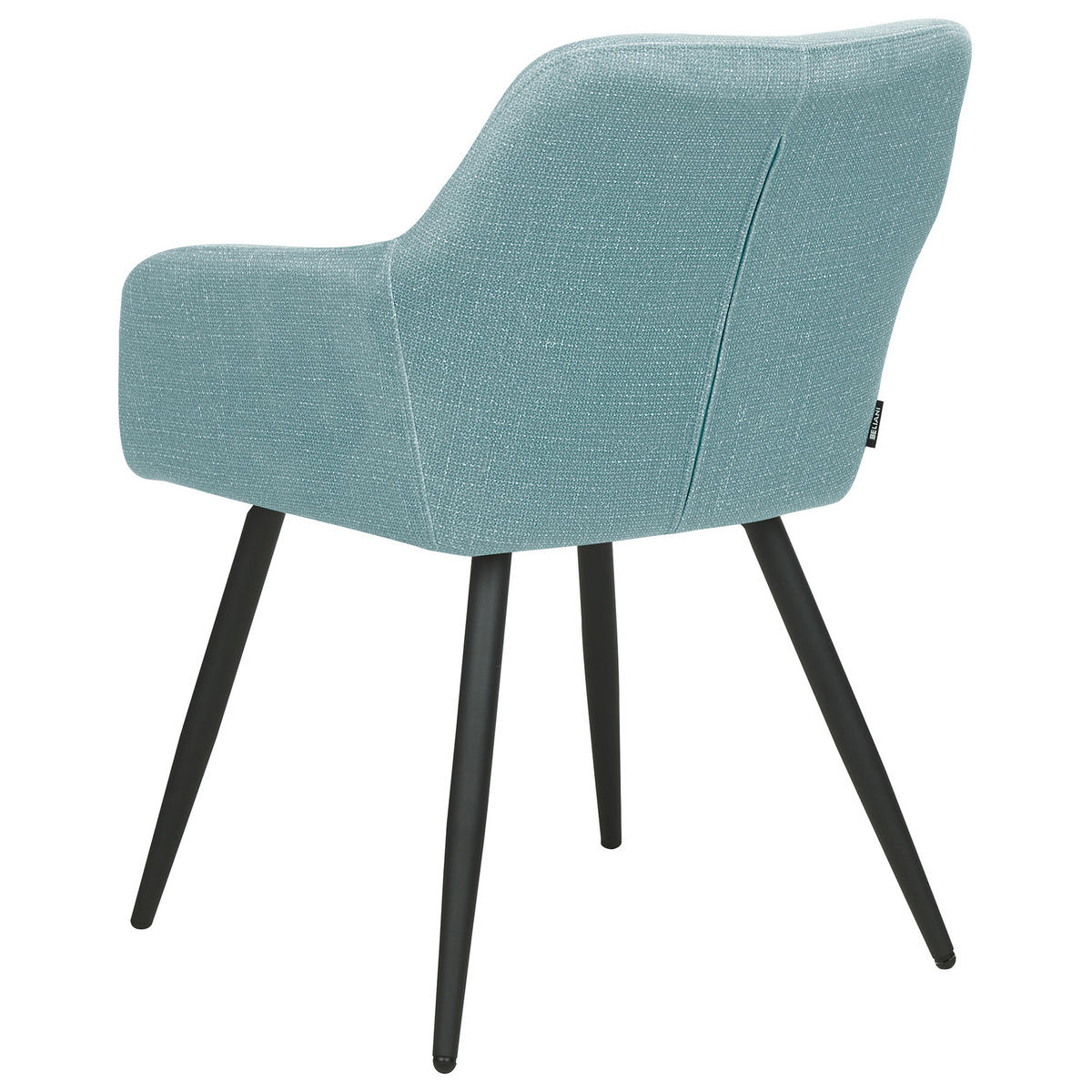 ESSZIMMERSTUHL 2er-Set Samt hellblau Casmalia - Blau/Schwarz, Textil (59/78/62cm) - Beliani