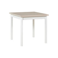 ESSTISCH Max 9, 80/80 cm, kaschmir - Weiß/Cappuccino, Holz (80/80/78cm) - Leaf Design