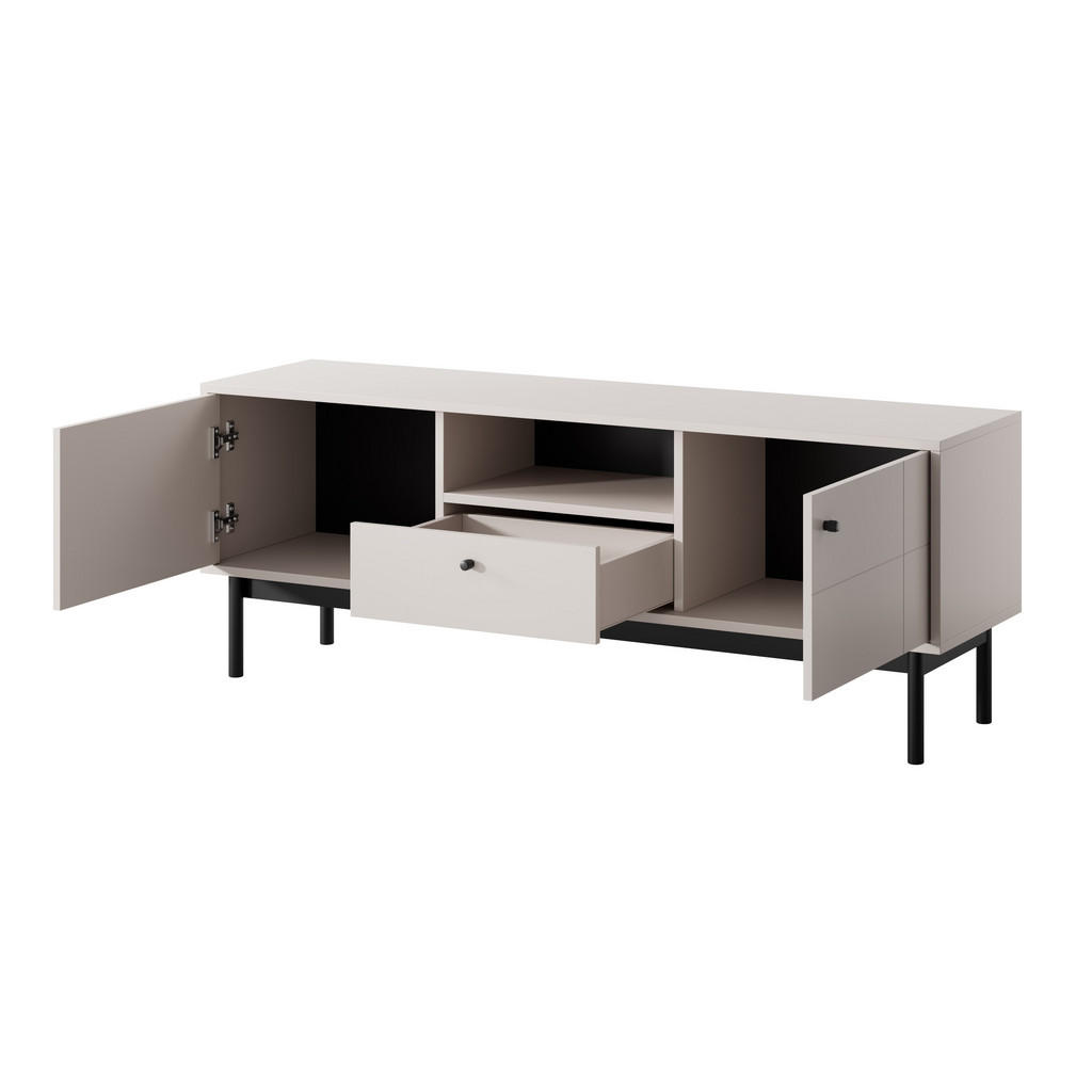 Thumbnail - Masseno Lowboard, Kaschmir, Holzwerkstoff, 1 Schubladen, 153.5x56.6x39 cm, Wohnzimmer, Wohnwände, Lowboards, Lowboards s...