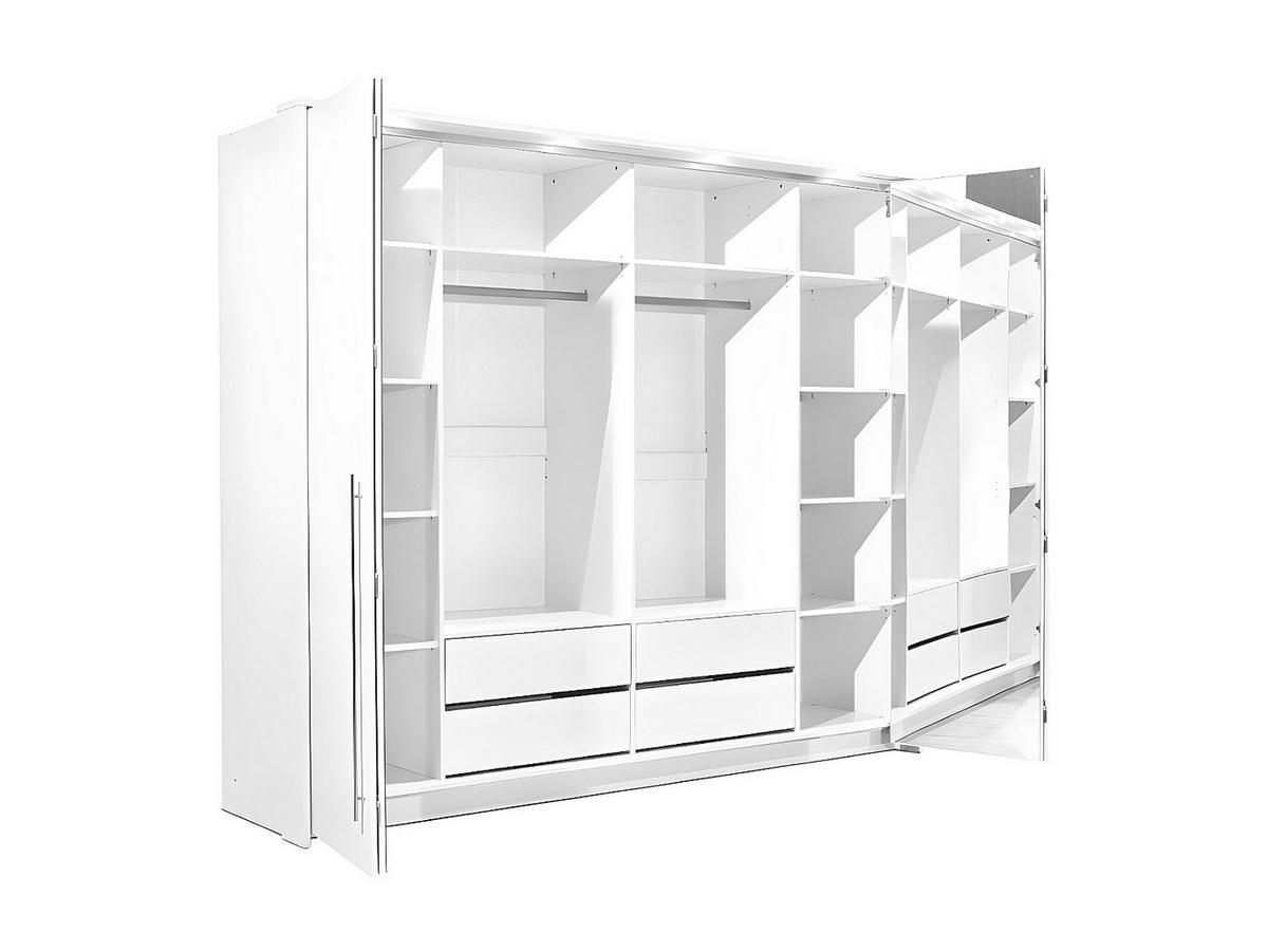 KLEIDERSCHRANK - 255 x 65 - holz - weiß Ingina - Weiß, Holz (255/219/65cm) - Vente-Unique