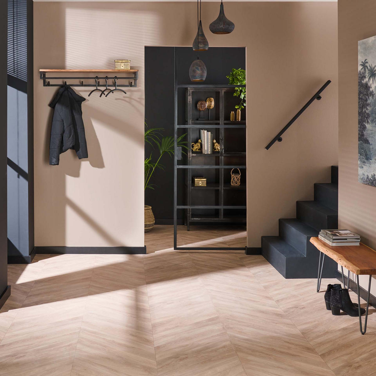 WANDGARDEROBE Custom Braun 35/100/ 17 cm - Braun, Holz (100/17/35cm) - Hoyz Collection