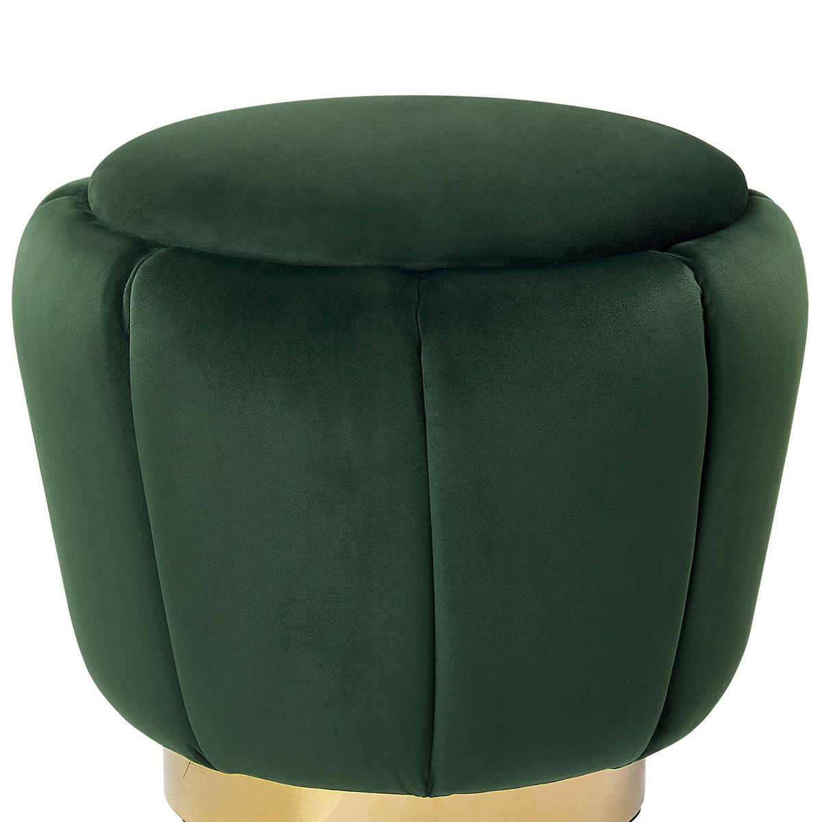POUF Irving 43/43/37 cm - Grün, Textil (43/37/43cm) - Beliani