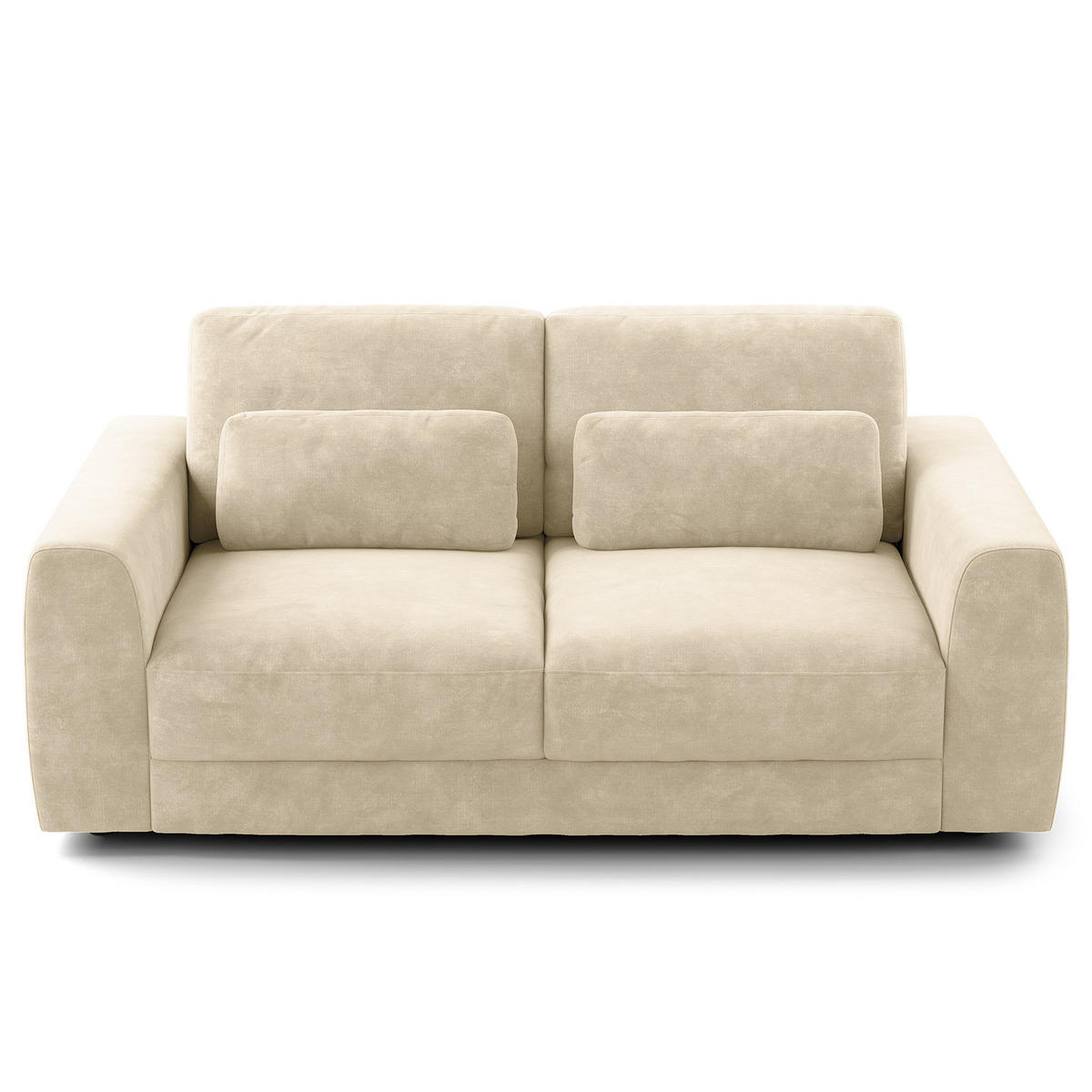 2-SITZER SOFA - Schwarz/Weiß, Kunststoff/Textil (182/80/117cm) - home24