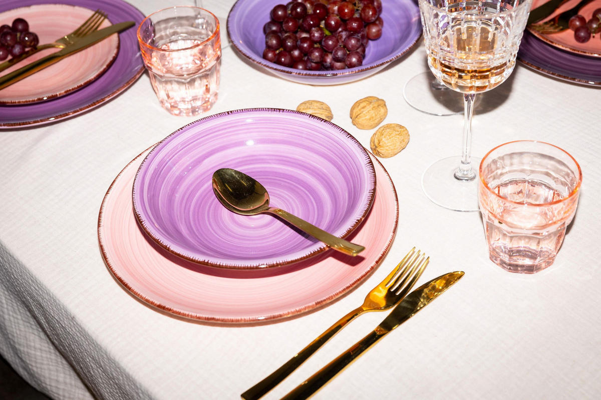 GESCHIRRSET18-TEILIG GESCHIRRSETMykonos 18-teilig / 6 Personen - 6 Frühstücks-/Dessertteller, 6 SUPPENTELLER und 6 ESSTELLER - Multicolor, Keramik (2/2/1cm) - Studio Tavola