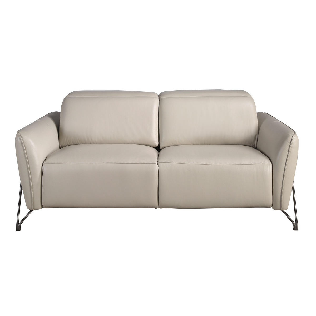 SOFA 2-sitziges relaxsofa in leder sand 164/111/104 cm - Beige, Leder/Metall (164/104/111cm) - ANGEL CERDA