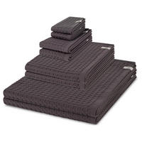 FROTTIERSET Piquee 8-teilig - Dunkelgrau, Textil (50/100cm) - MÖVE