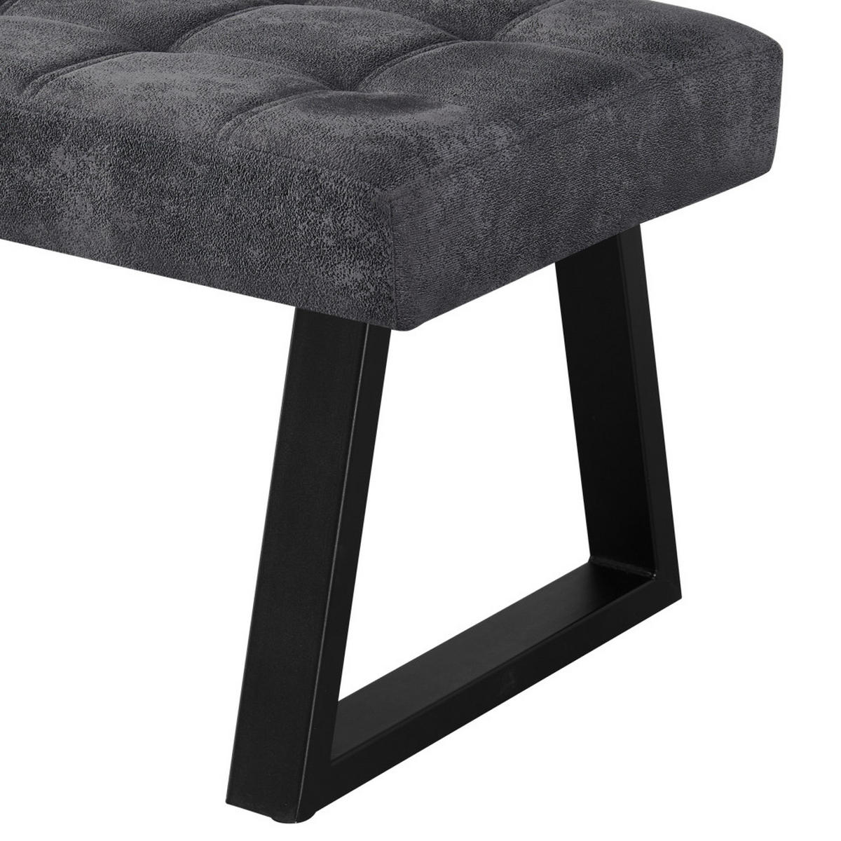 SITZBANK SIGFRID - Anthrazit, Textil/Metall (140/88/58cm) - B&D Home