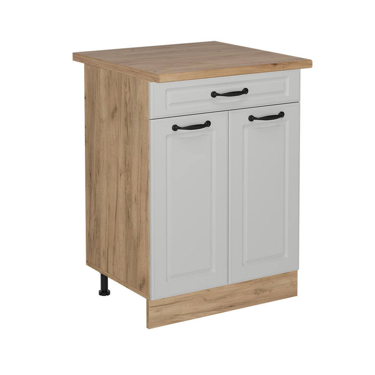 SPODNÍ SKŘÍŇKA KUCHYŇSKÉ LINKY R-Line Bílý venkovský dům - bílá/medově dubová, kompozitní dřevo (60/81.6/60cm) - Vicco