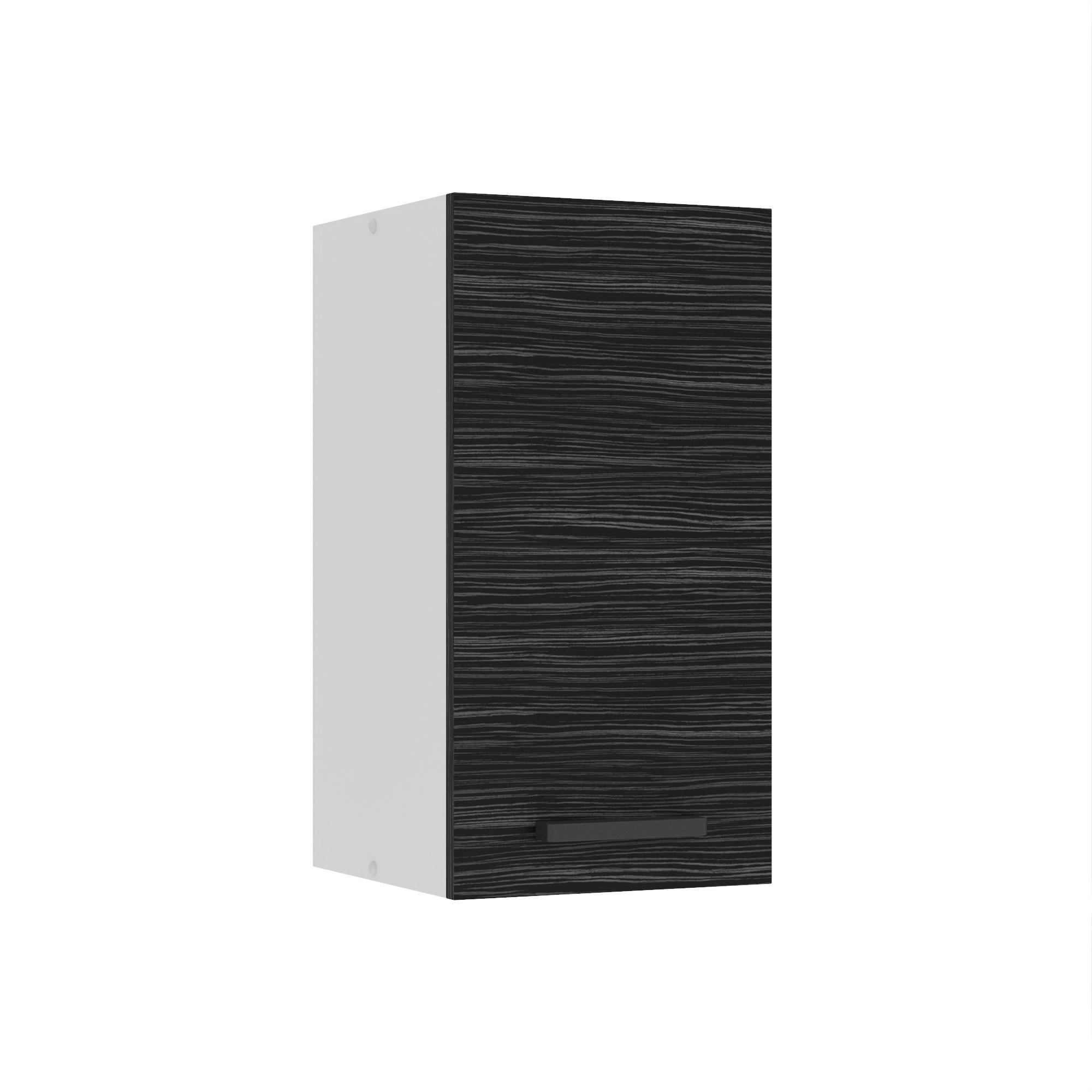 HÄNGESCHRANK SG 30 cm, mit 1 Tür, Königliches Ebenholz - Schwarz, Holz (30/58/29.6cm) - B BELINI GROUP