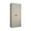 DREHTÜRENSCHRANK 245,5/110/50 2-türig - Kaschmir/Schwarz, Holz/Metall (110/245.5/50cm) - Abiks Möbel