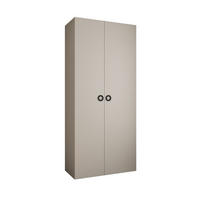 DREHTÜRENSCHRANK 245,5/110/50 2-türig - Kaschmir/Schwarz, Holz/Metall (110/245.5/50cm) - Abiks Möbel