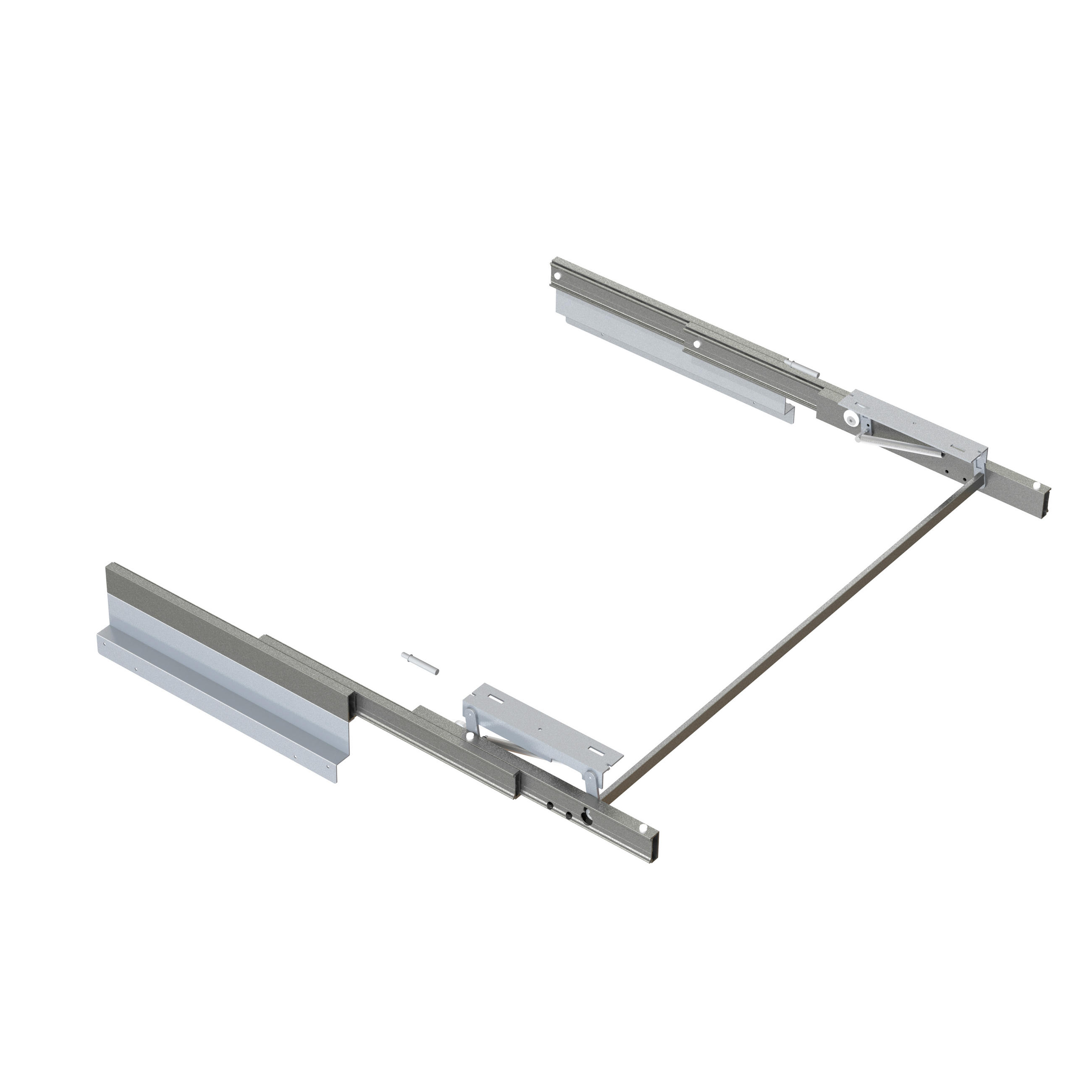 SCHIENEN für Auszieh- und Hubtisch Oplà Folding+39 M120, Aluminium, Edelstahl eloxiert - Edelstahlfarben, Metall (100/3/37cm) - EMUCA