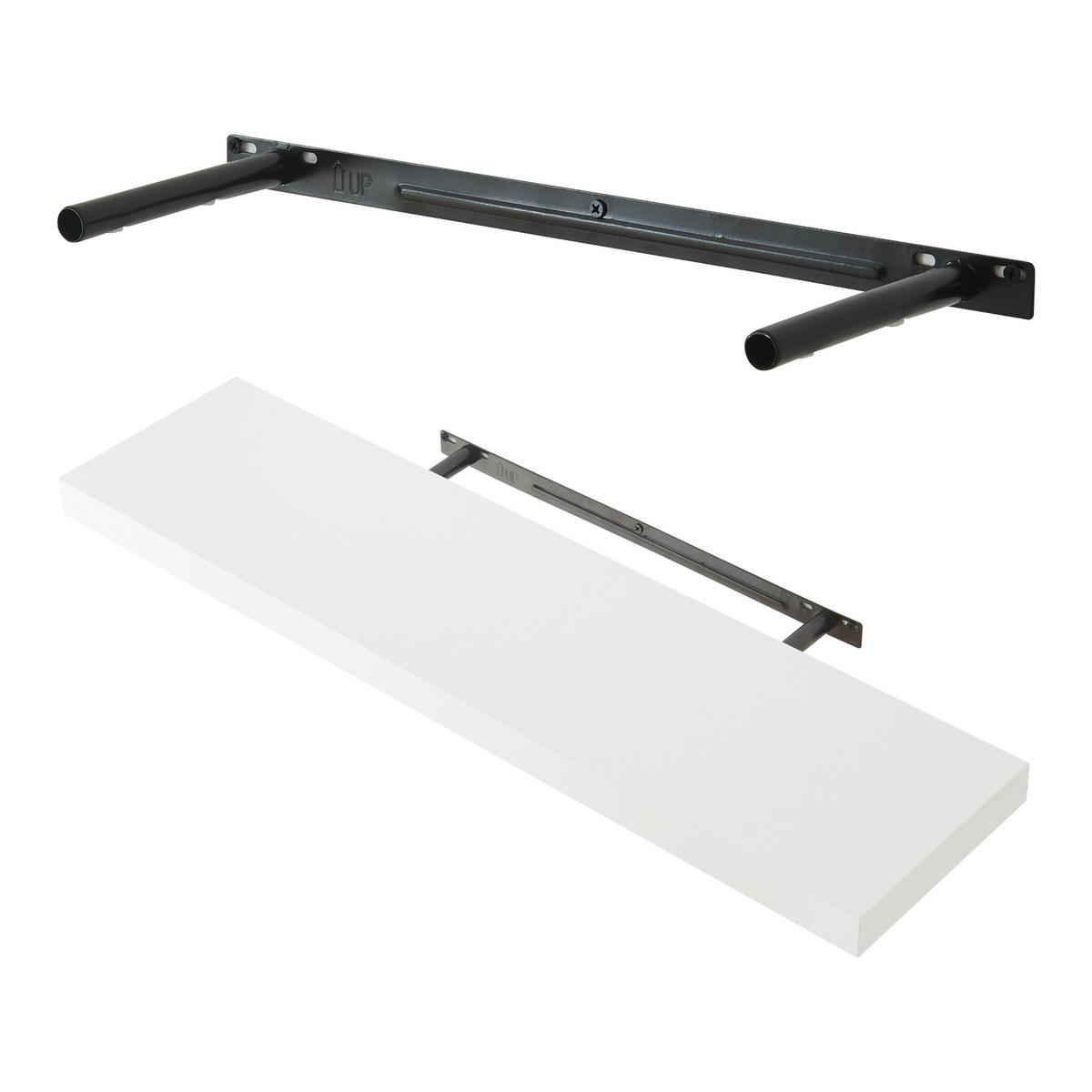 WANDREGAL-SET 3 TLG. Stranda - Weiß, Holzwerkstoff/Metall (20/4/80cm) - [en.casa]