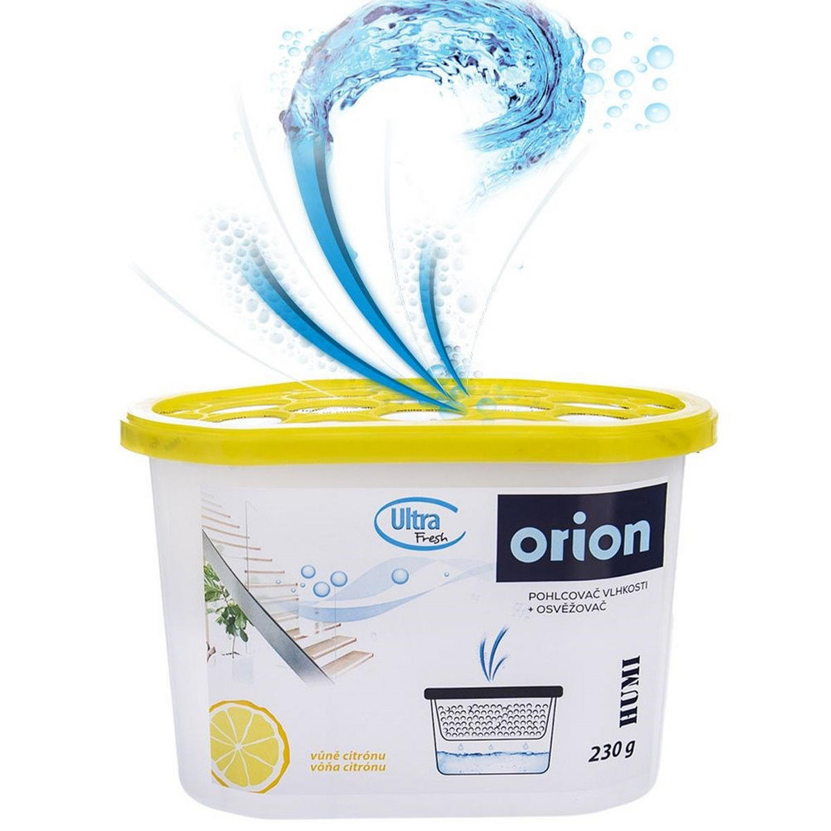 FEUCHTIGKEITSABSORBER Ultra Fresh gelb - Gelb, Kunststoff (8.5/8.5/15cm) - Orion 