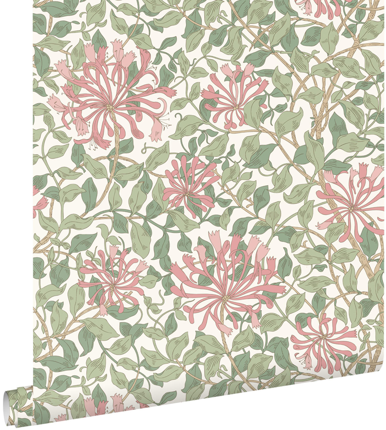 TAPETE Blumen 50 x 900 cm - Pink, Papier (50/900cm) - ESTAhome
