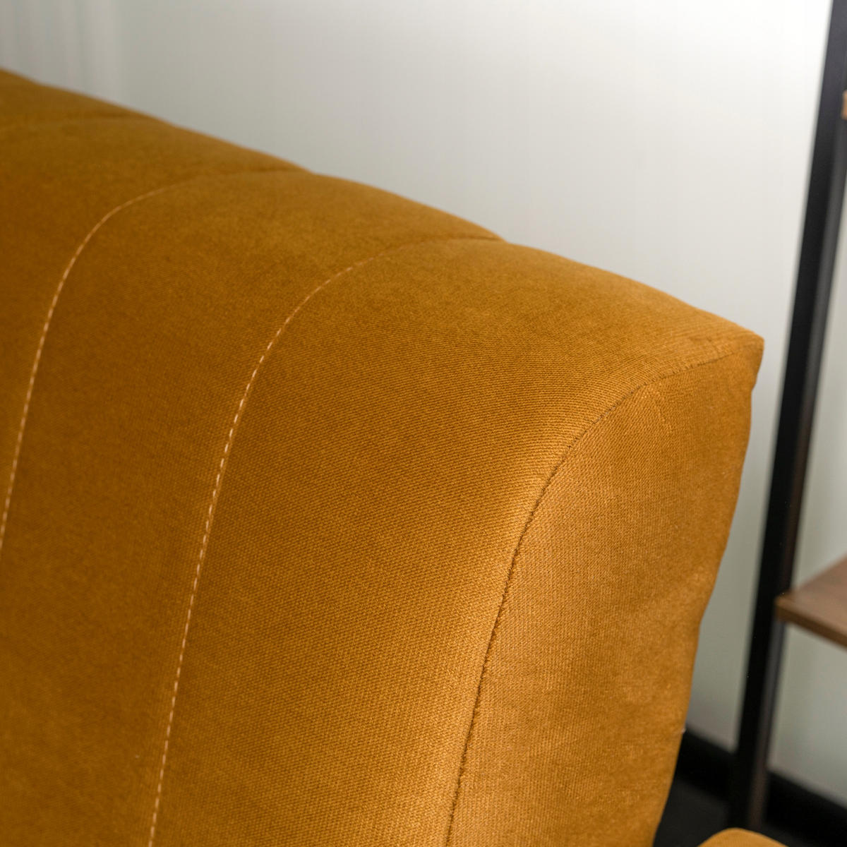 SCHLAFSOFA PORTO Schlaffunktion Samt Senfgelb - Gelb, Holz/Textil (198/88/86cm) - makarowski meble